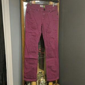 Aeropostale Bayla Skinny Maroon Jeans